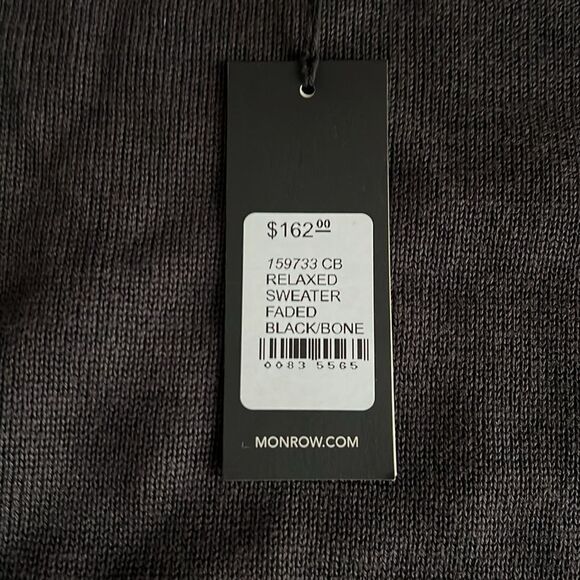 NWT Monrow Color Block Relaxed Sweater, XS - Picture 8 of 8
